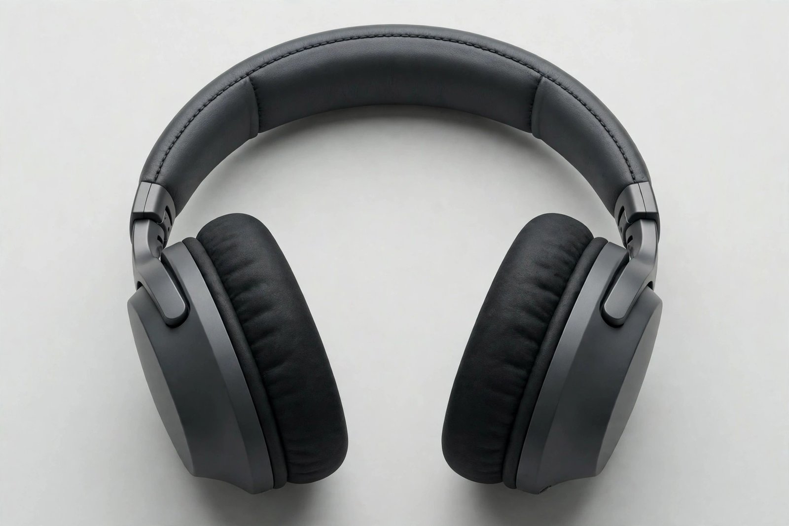Over-ear noise-cancelling headphones on a plain light background